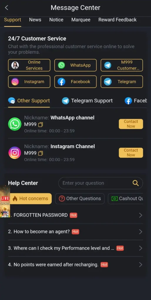 M999 Login